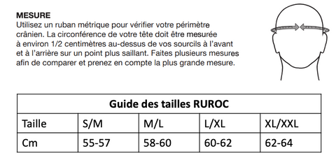 Guide des tailles Ruroc Atlas 4.0