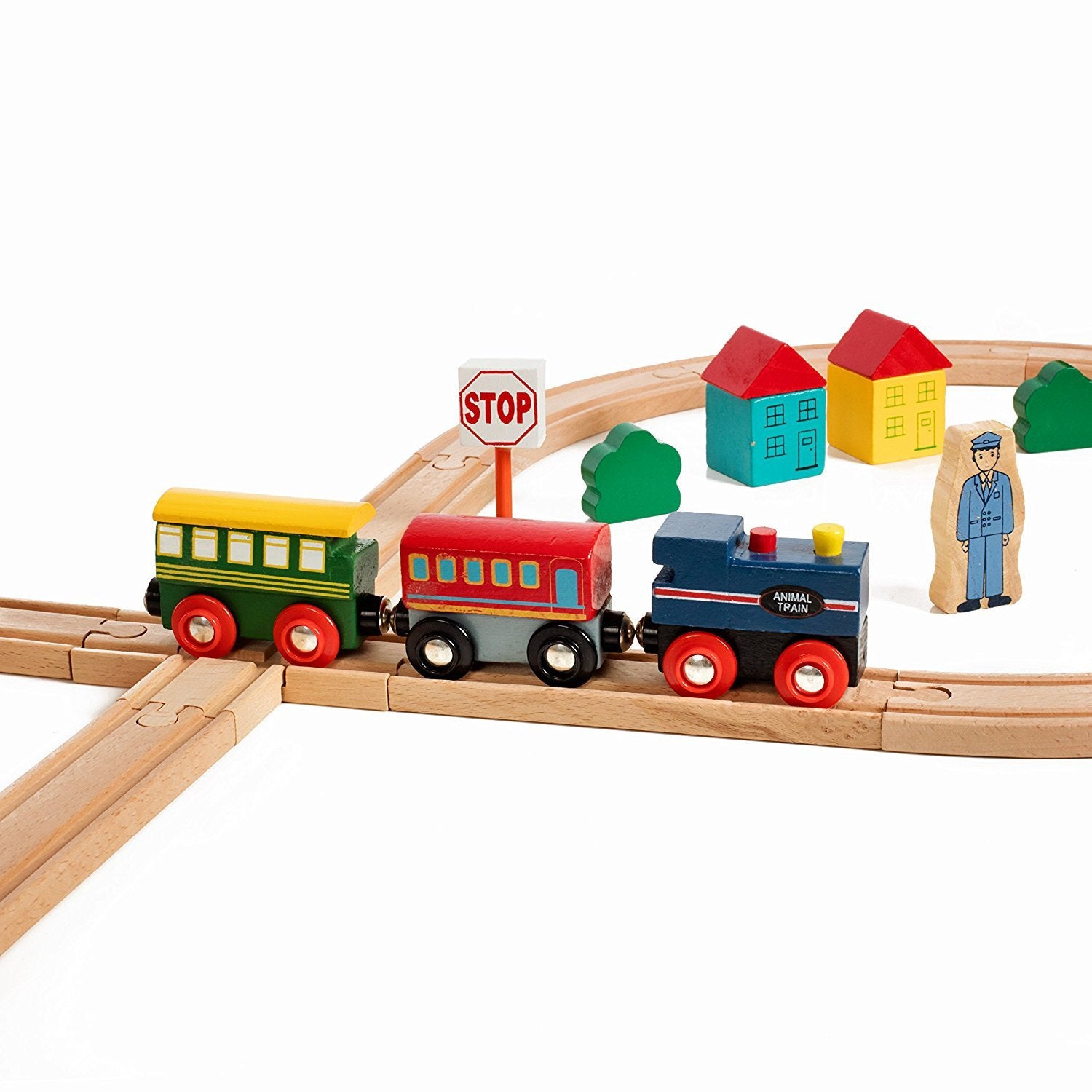 figure 8 wooden train set