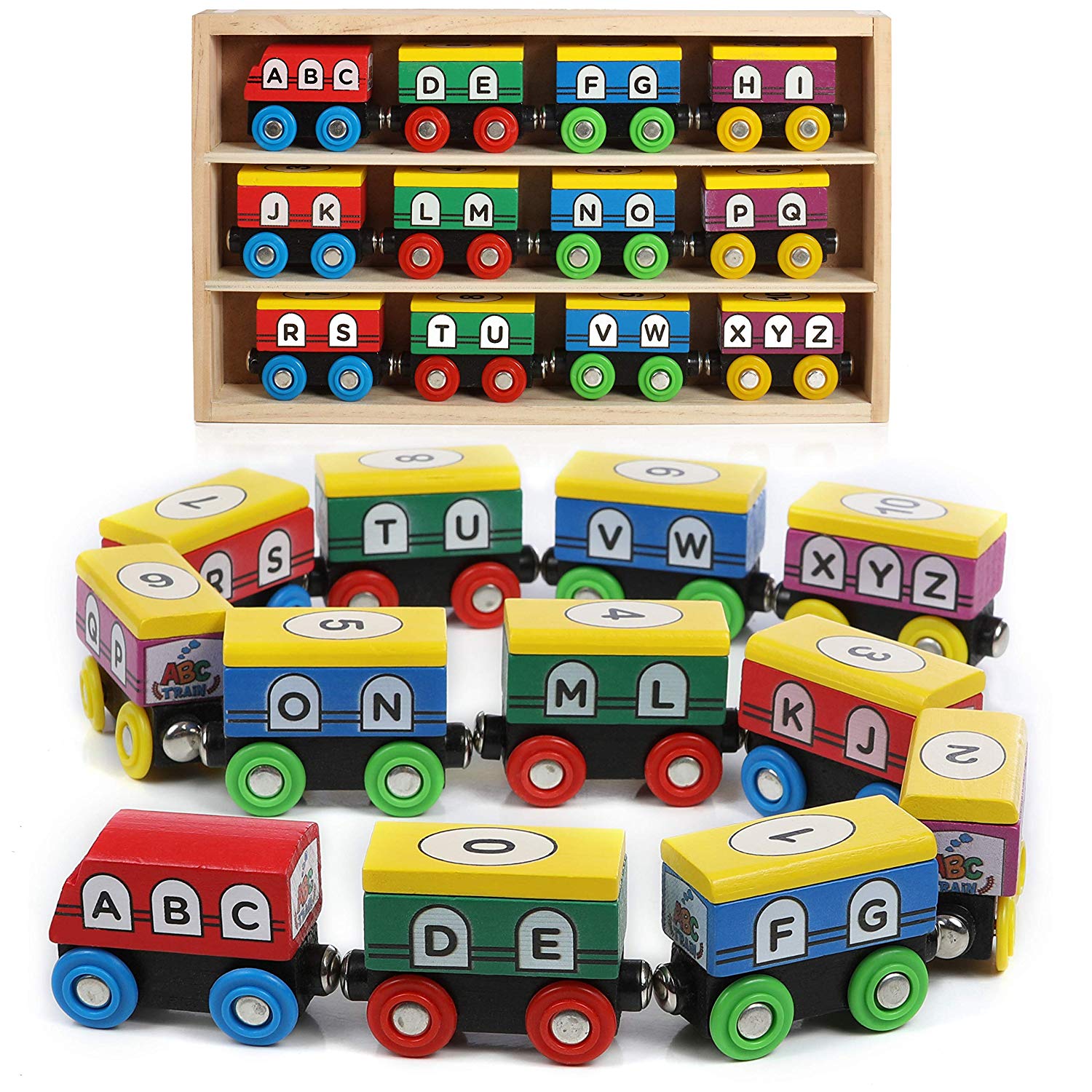 wooden train cars
