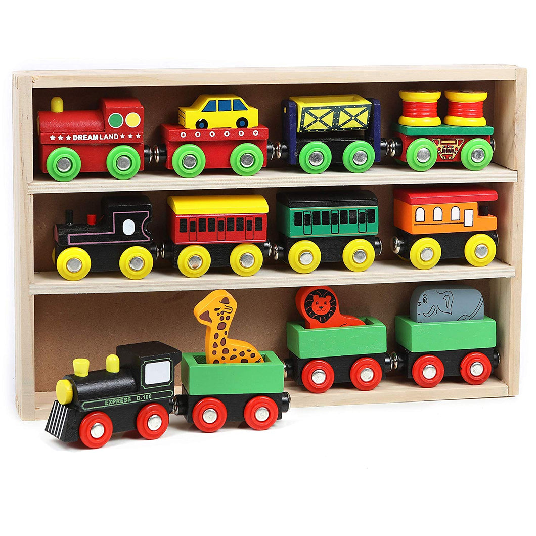 wooden car set tracks