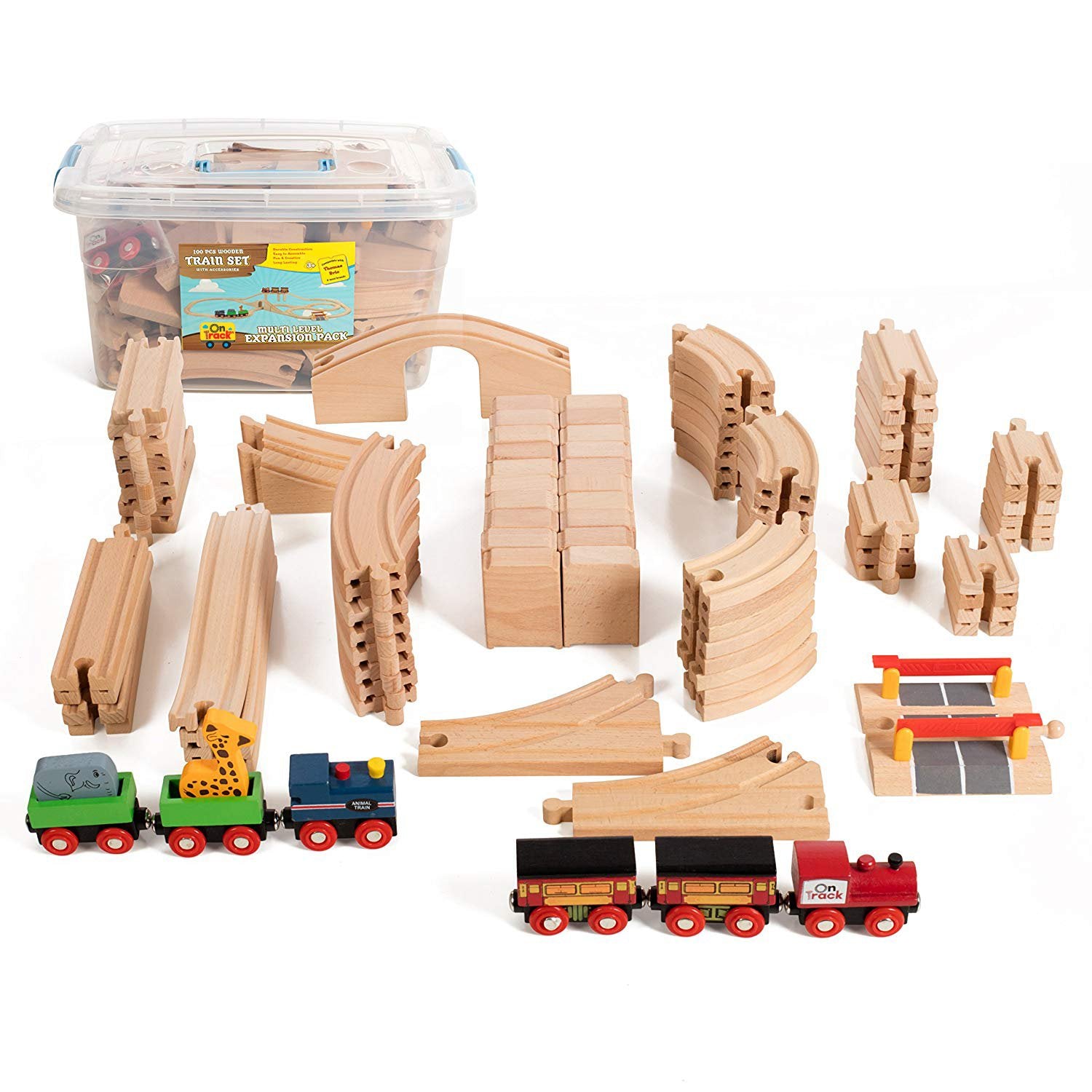 wooden train track expansion pack