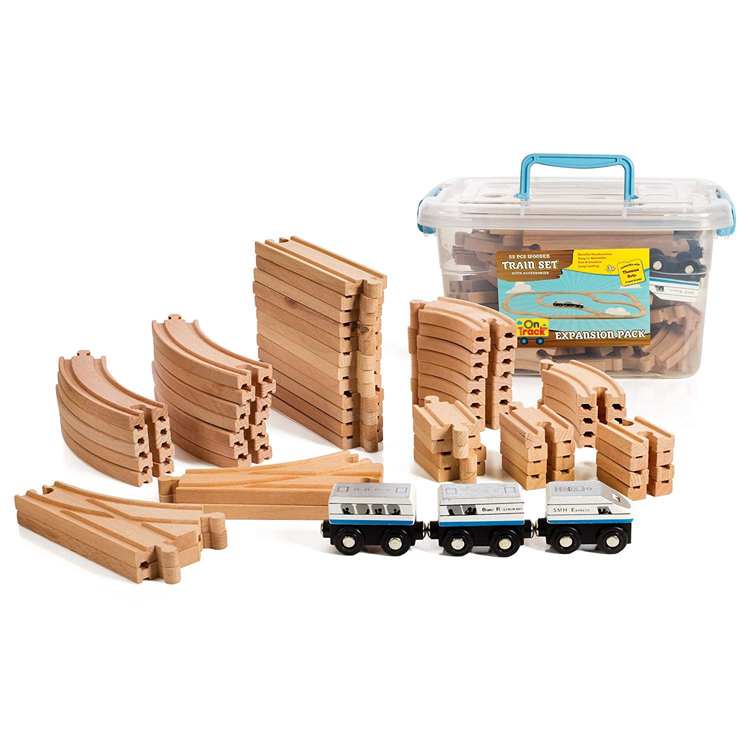 wooden train track expansion pack