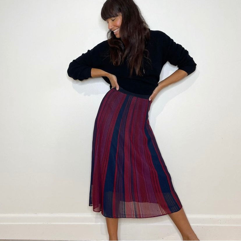 Nicole Adolphe in the Divine Hooded Knit and the Evolve Skirt