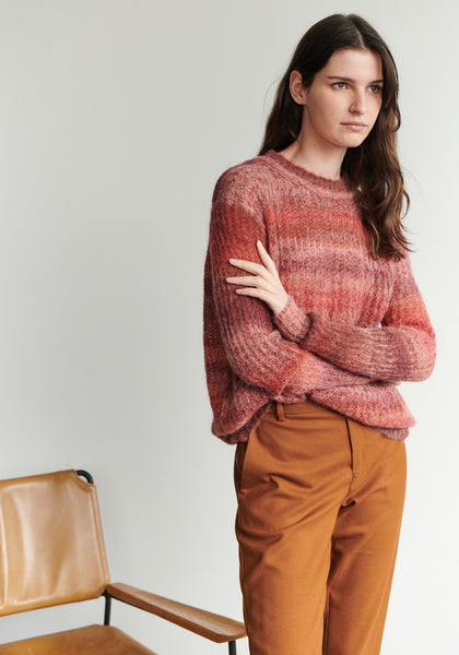 The Muster Knit in Fox with the Dressage Pant in Fox (available end April).