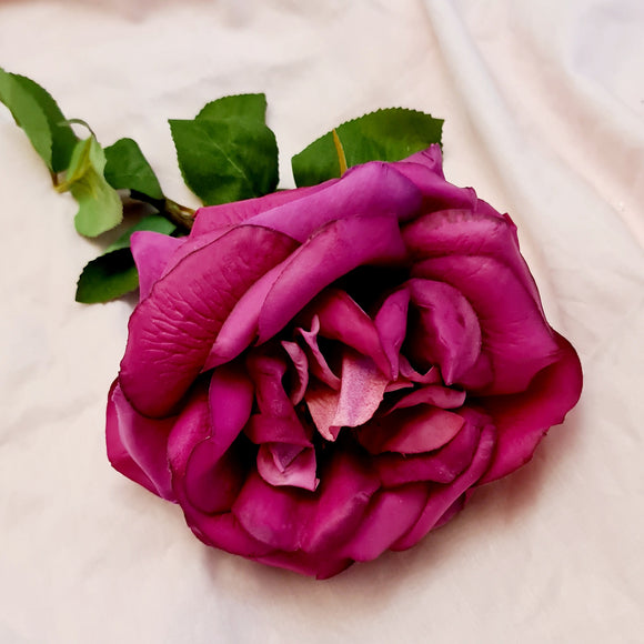 Realistic Luxury Artificial Cerise English Garden Rose-Alex James Flowers