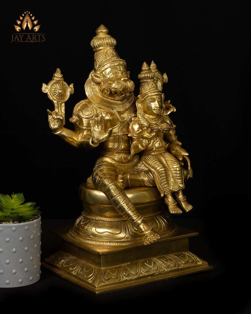 Lord Narasimha with his consort Lakshmi Devi 15