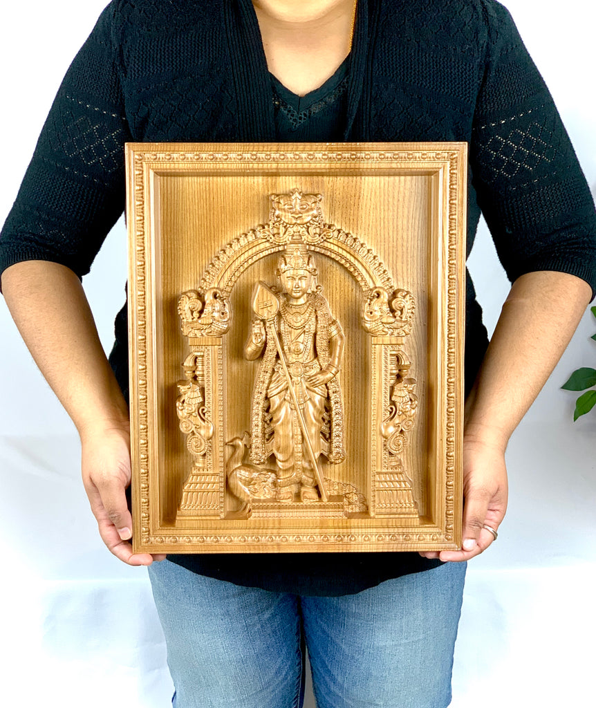 Lord Karthikeya, Muruga, Skanda Wood panels, Hindu God Wood ...