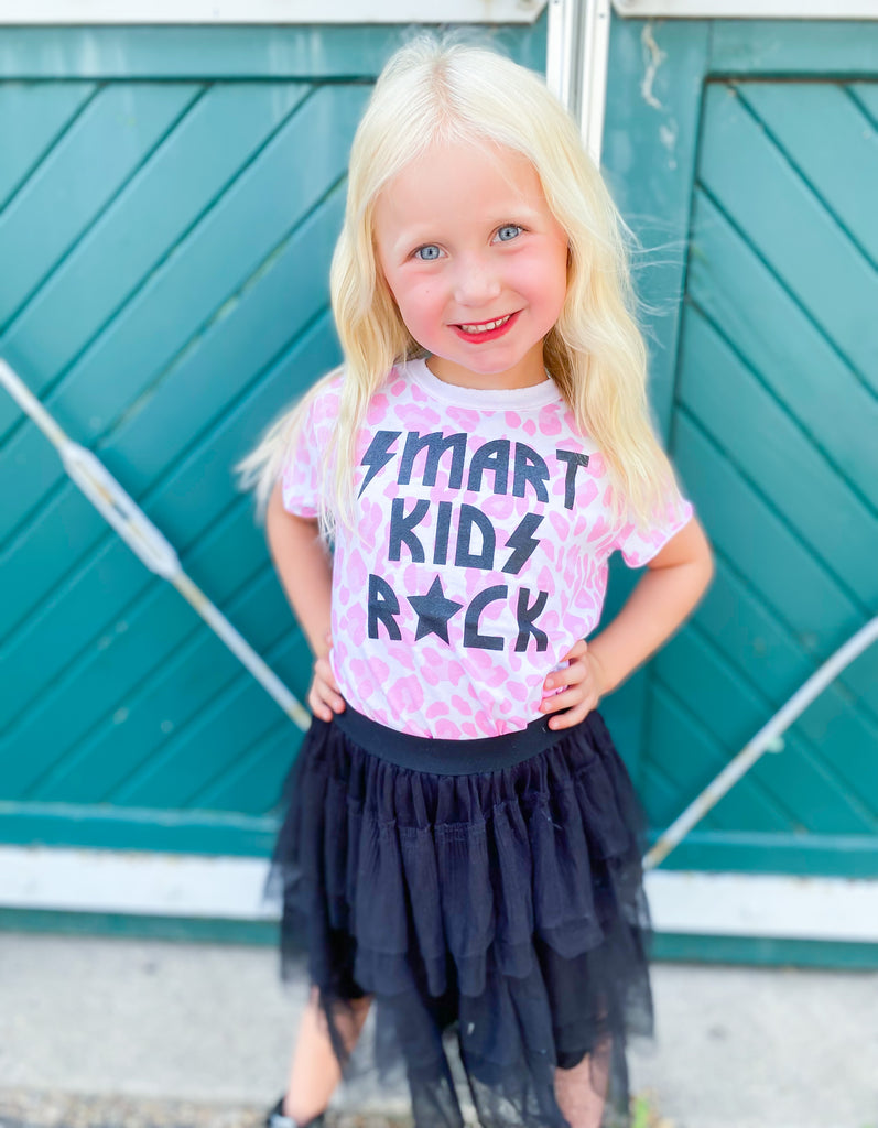 ESSENTIALS SHORT SLEEVE ROUNDED KIDS TEE - PINK CHECK – Honey P's Boutique