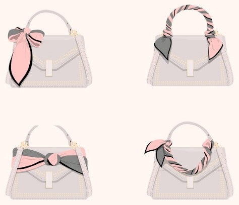 How To Tie Scarf On Handbag 