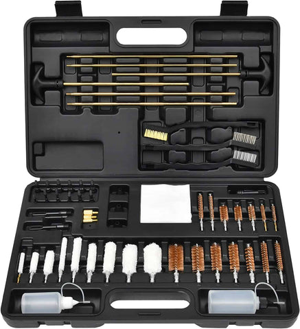 GLORYFIRE Universal Gun Cleaning Kit Hunting Handgun Shot Gun Cleaning Kit for All Guns with Case Travel Size Portable Metal Brushes