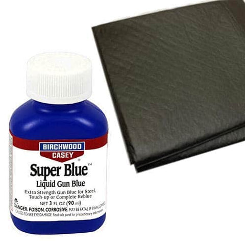 Westlake Market, Birchwood Casey Super Blue Liquid Gun Blue Plus 2 Disposable Absorbent Pads for Gun Restoration Projects