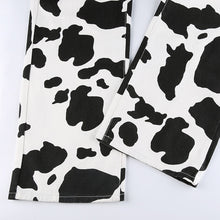 Load image into Gallery viewer, &#39;MOO&#39; COW PRINT PANTS
