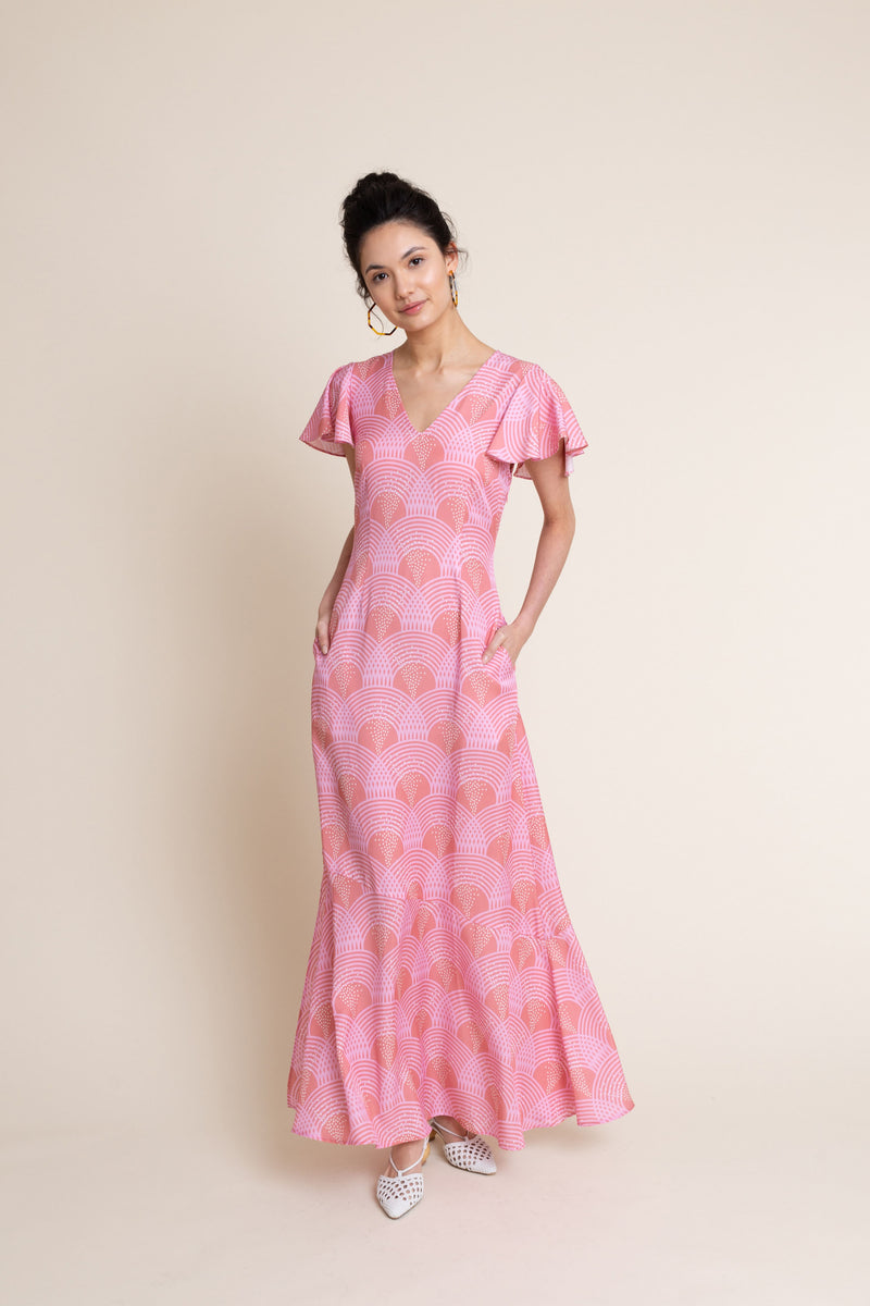 Rosa Dress in Sunset - FINAL SALE – Leroli