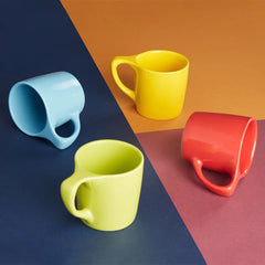notNeutral LINO mugs in primary colors