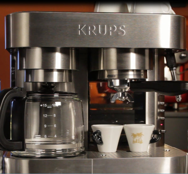 Krups XP604050 Combi Espresso Machine and 10-Cup Coffee Maker - Whole