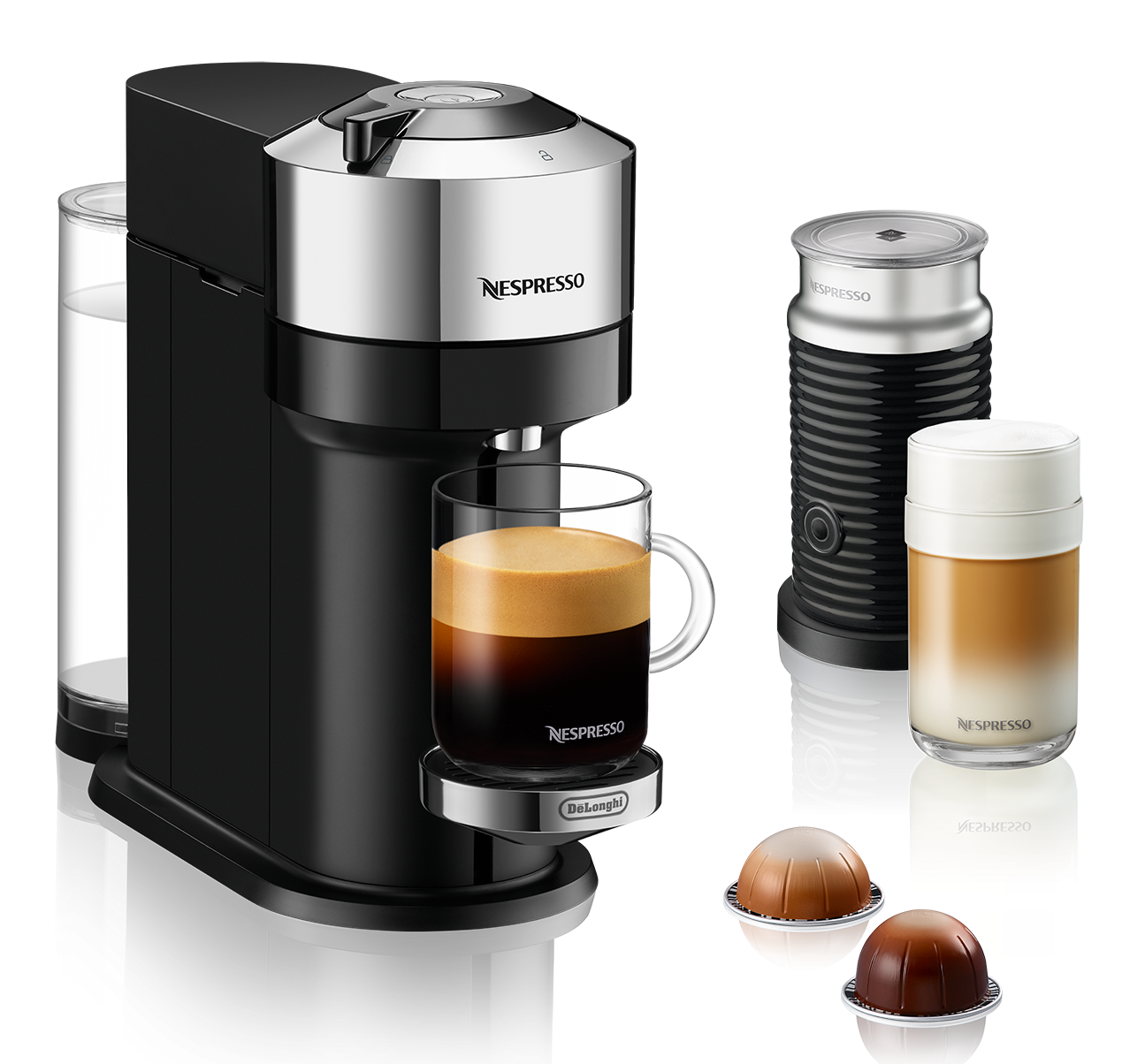 Nespresso Vertuo Next Deluxe Espresso Machine by DeLonghi with Aerocci