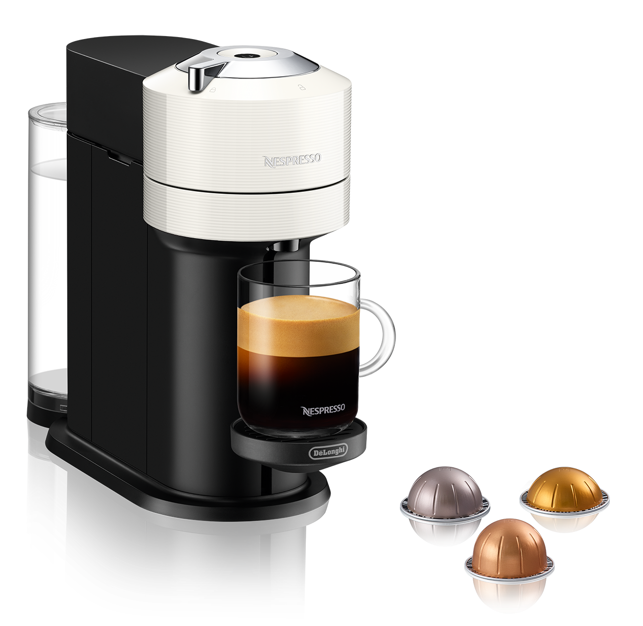 Nespresso Vertuo Next Espresso Machine DeLonghi White – Whole Latte