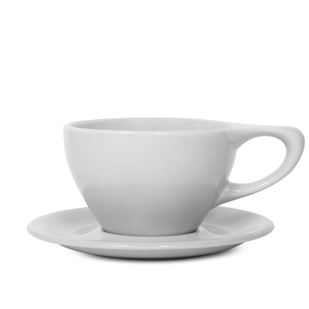 notNeutral Large Latte Cup and Saucer - Light Gray - Whole Latte Love