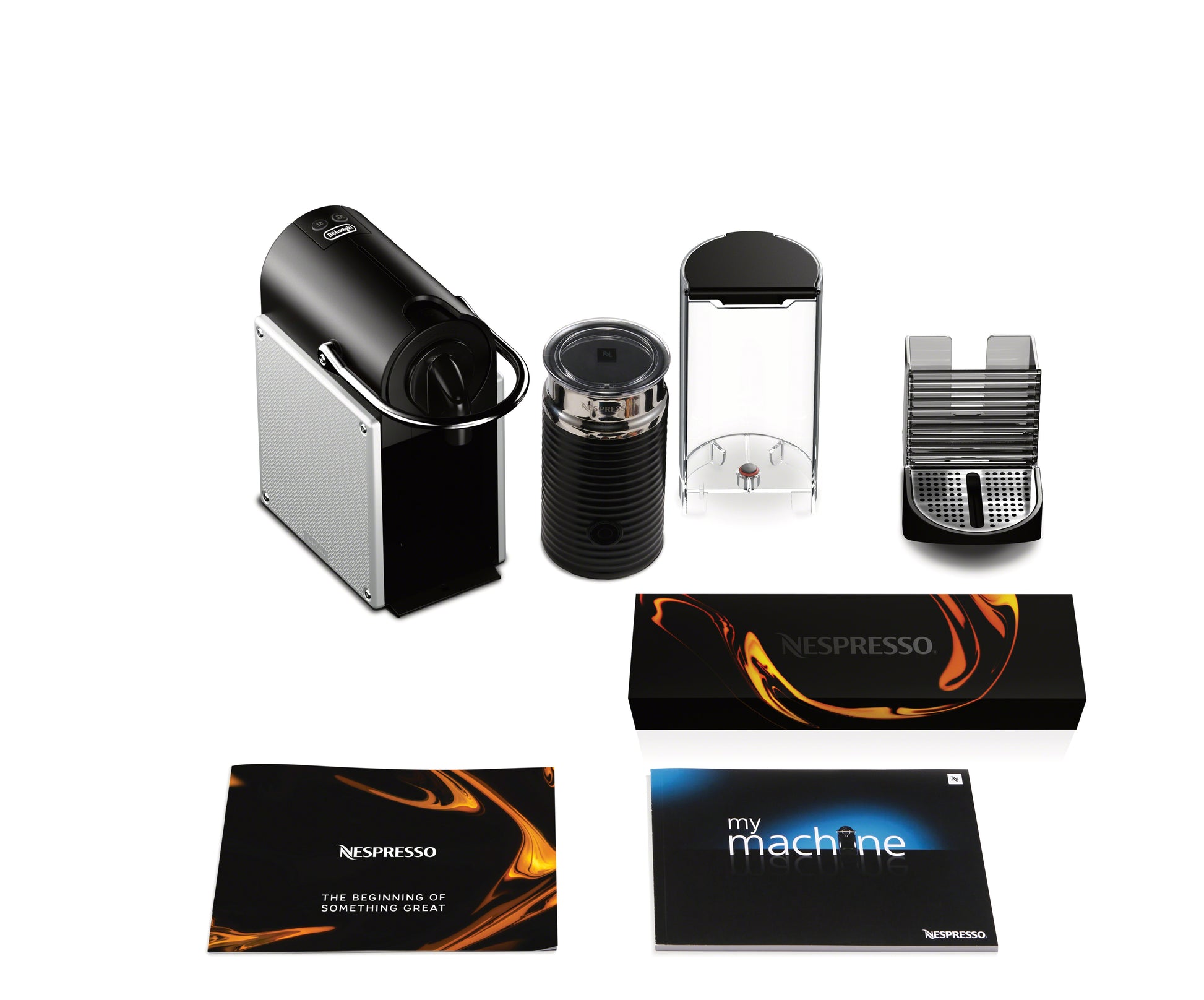 Nespresso Pixie Espresso by DeLonghi with Aeroccino - Aluminum Whole Love