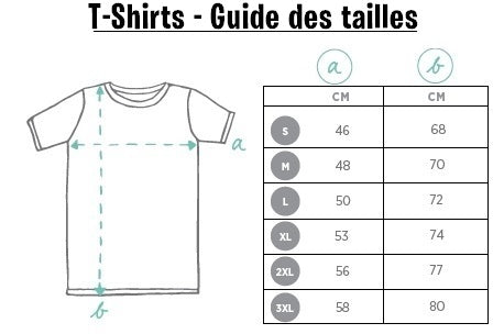 t-shirt guide des tailles