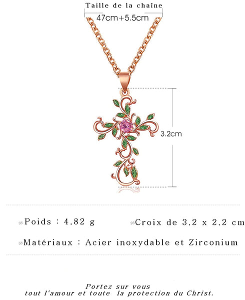 Pendentif croix femme