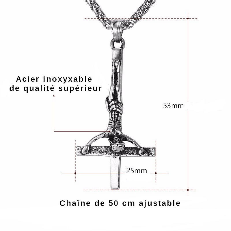 pendentif croix homme saint pierre