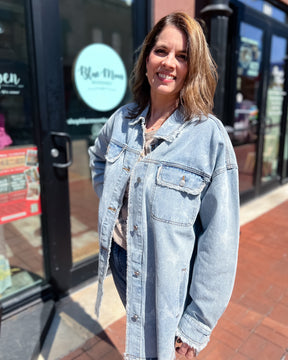 Star Distressed Denim Jacket