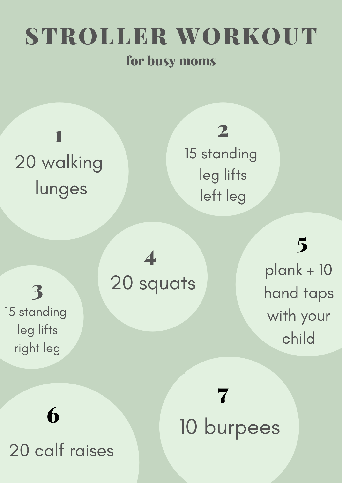 "Stroller" Workout Workout für Mutter und Kind