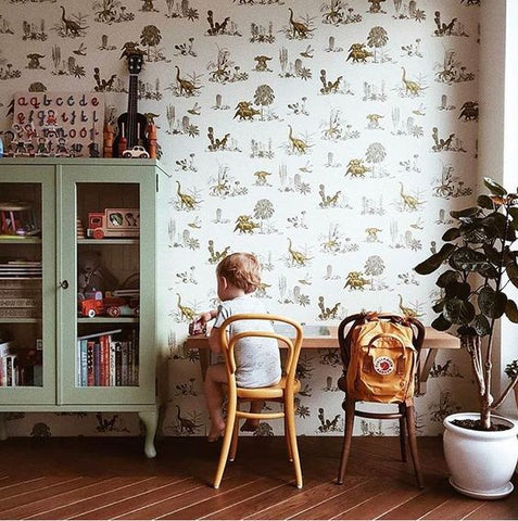 Interior styling kids room wallpaper