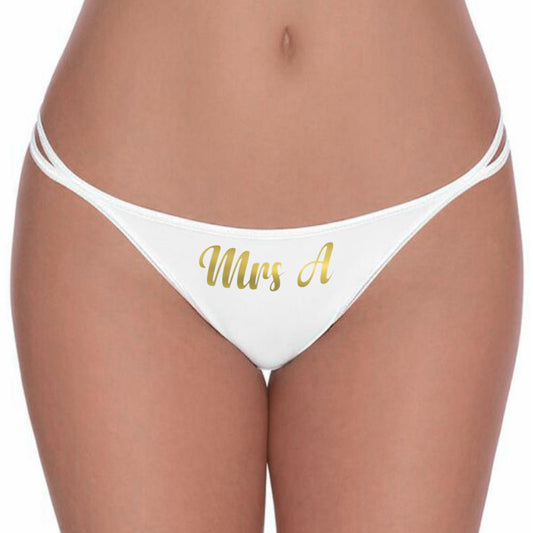 Personalised White Bridal Thong - FREE UK SHIPPING – Give a Gift