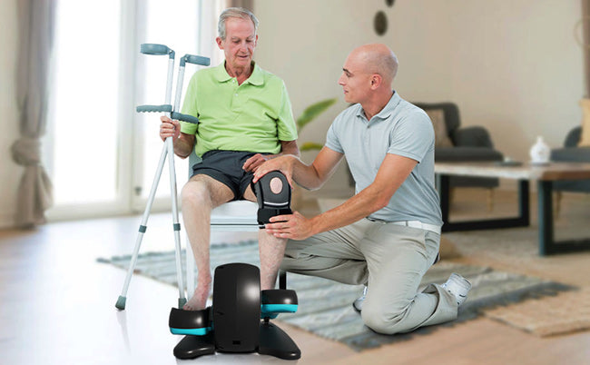 motorized portable pedal exerciser for seniors
