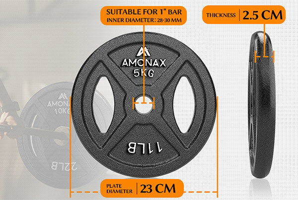 4 x 5kg weight plates for Dumbbell