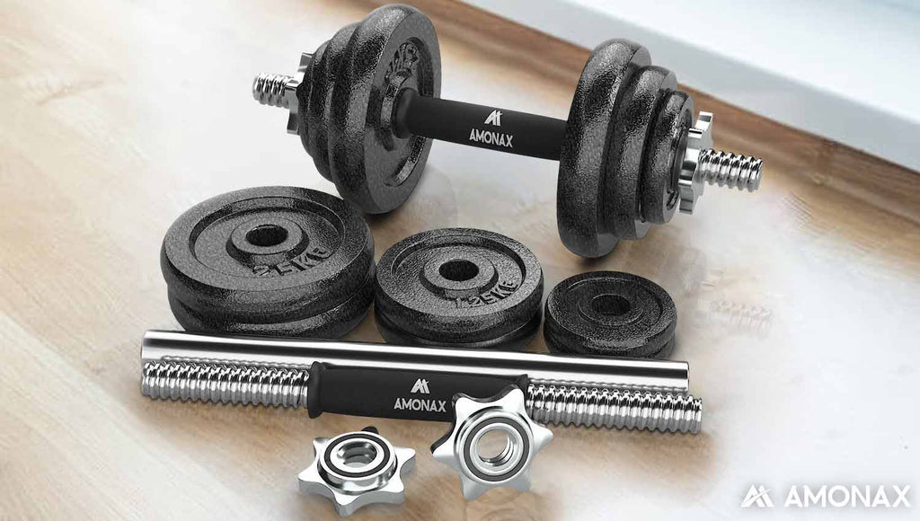 Adjustable dumbbells 20 kg weights set