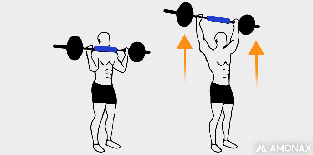 barbell pad workout - push press exercise