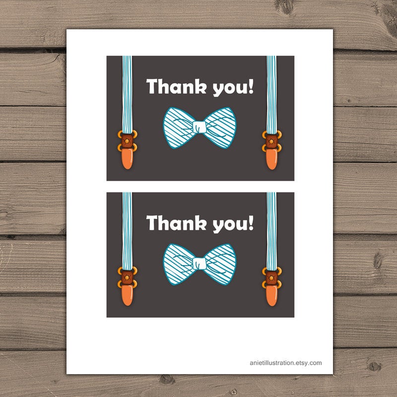 Menu Card Printable | 4x6 | Note Cards | Little Man Navy and Gold |  Birthday | Baby Shower | Suspenders | INSTANT Digital DOWNLOAD