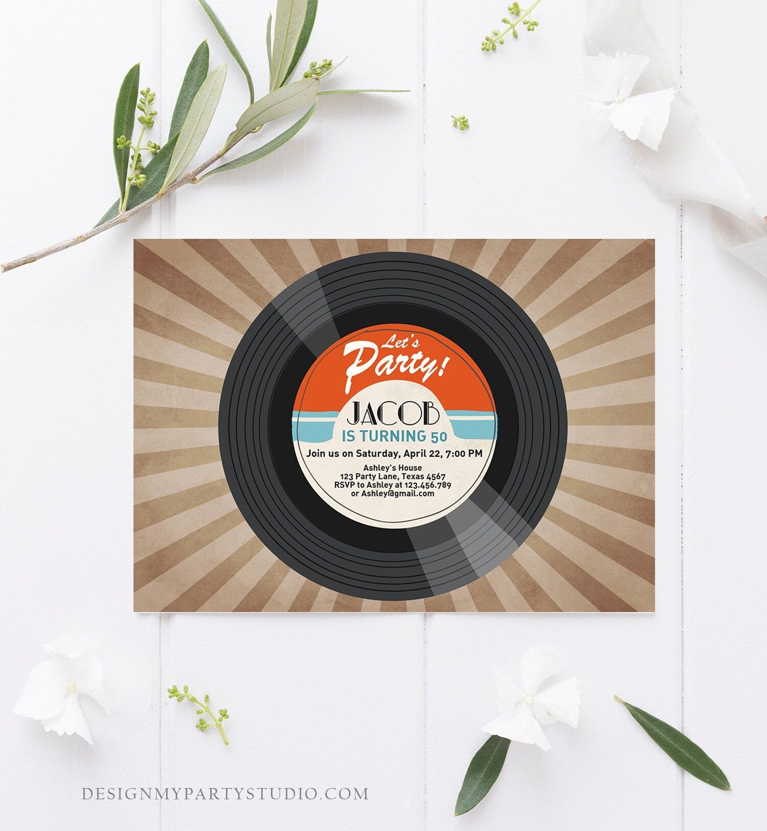 record party invitations