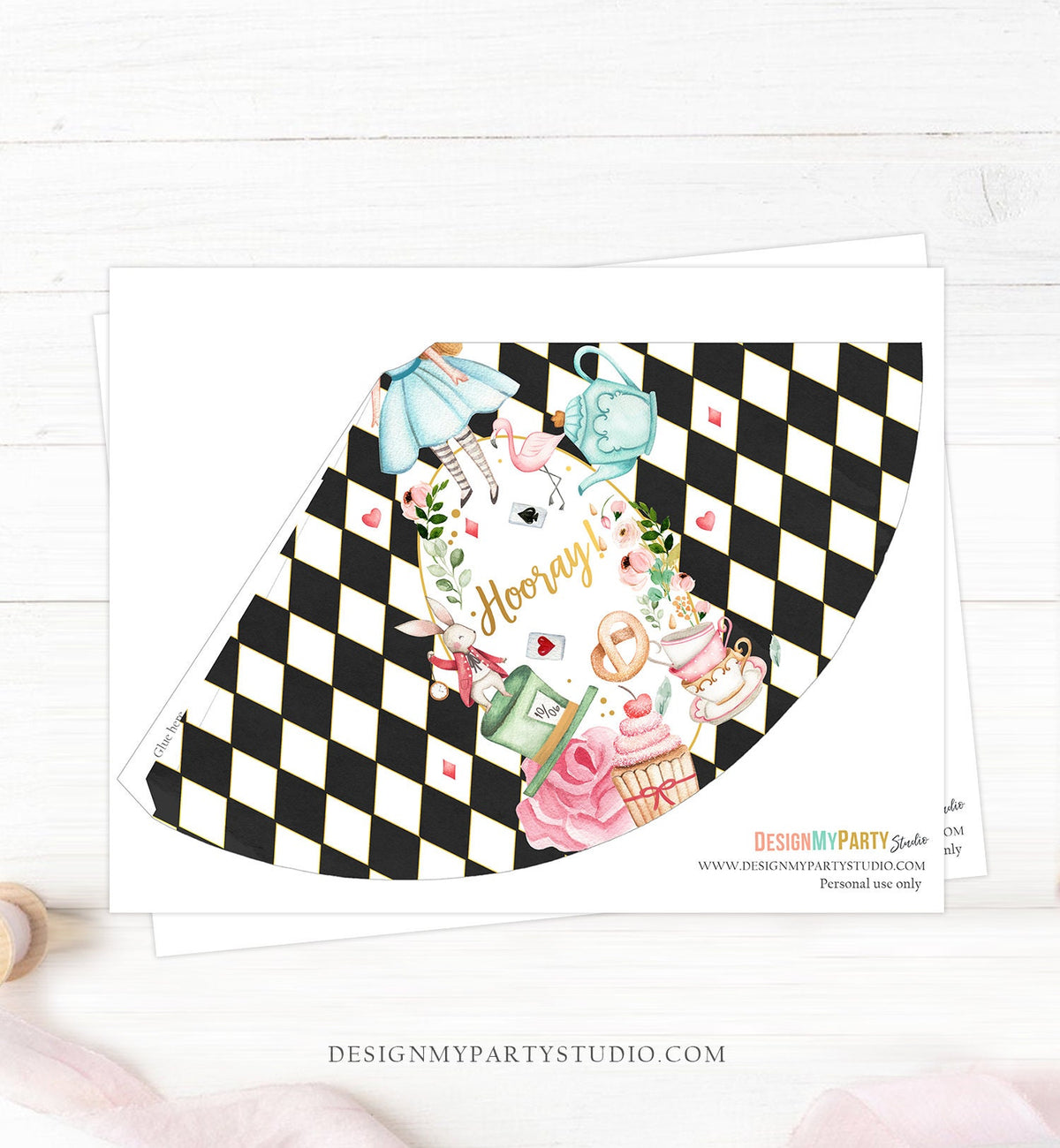 Alice in Wonderland / Mad Hatter Tea Party Decorations: Arrows Printable  Digital File 