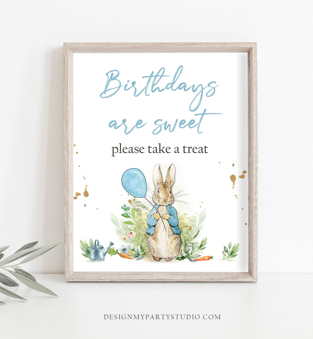 Cards and Gifts Sign Peter Rabbit Birthday Sign Peter Rabbit Party