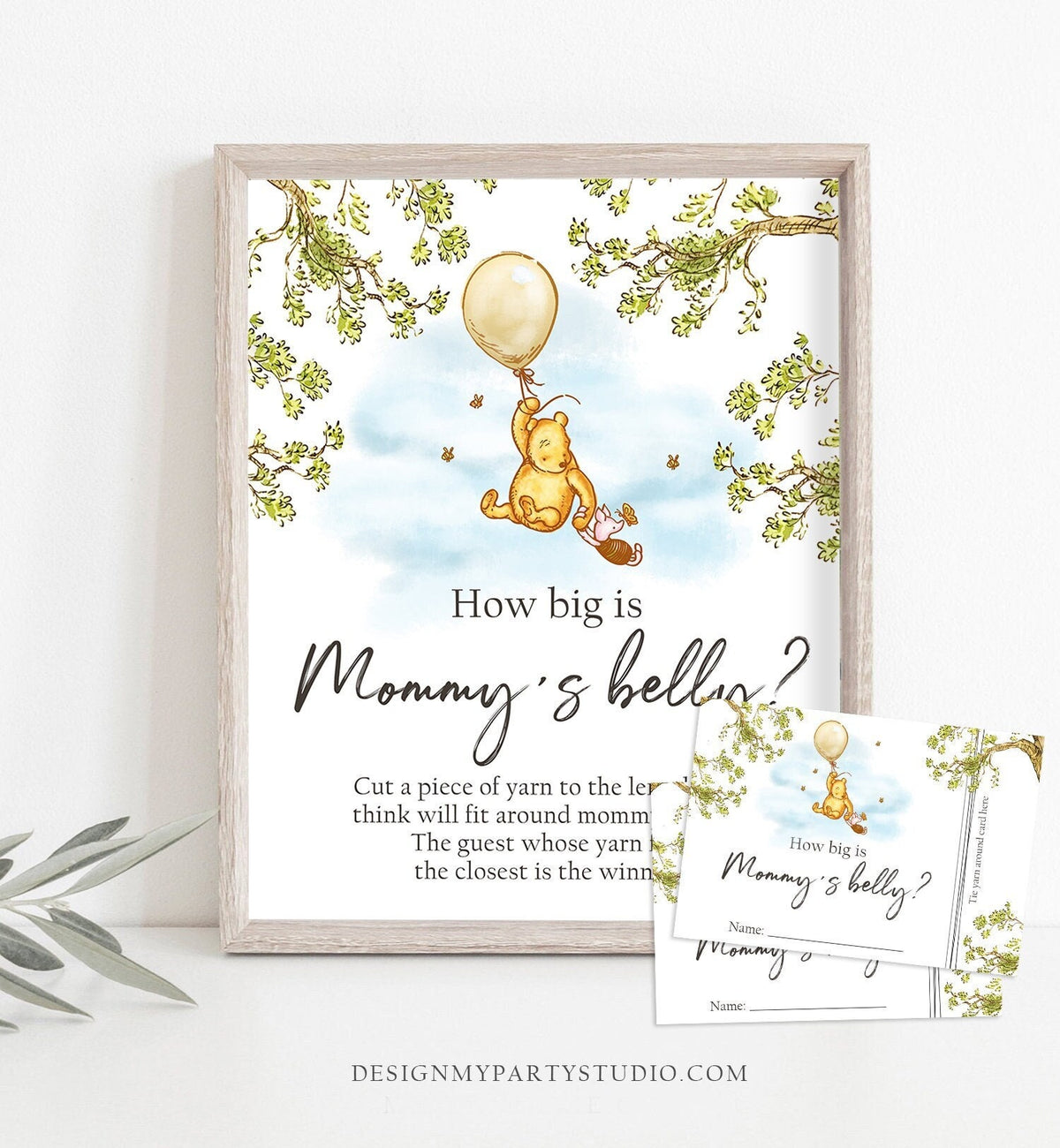 How Big Is Mommy's Belly - Downloadable Winnie The Pooh Baby