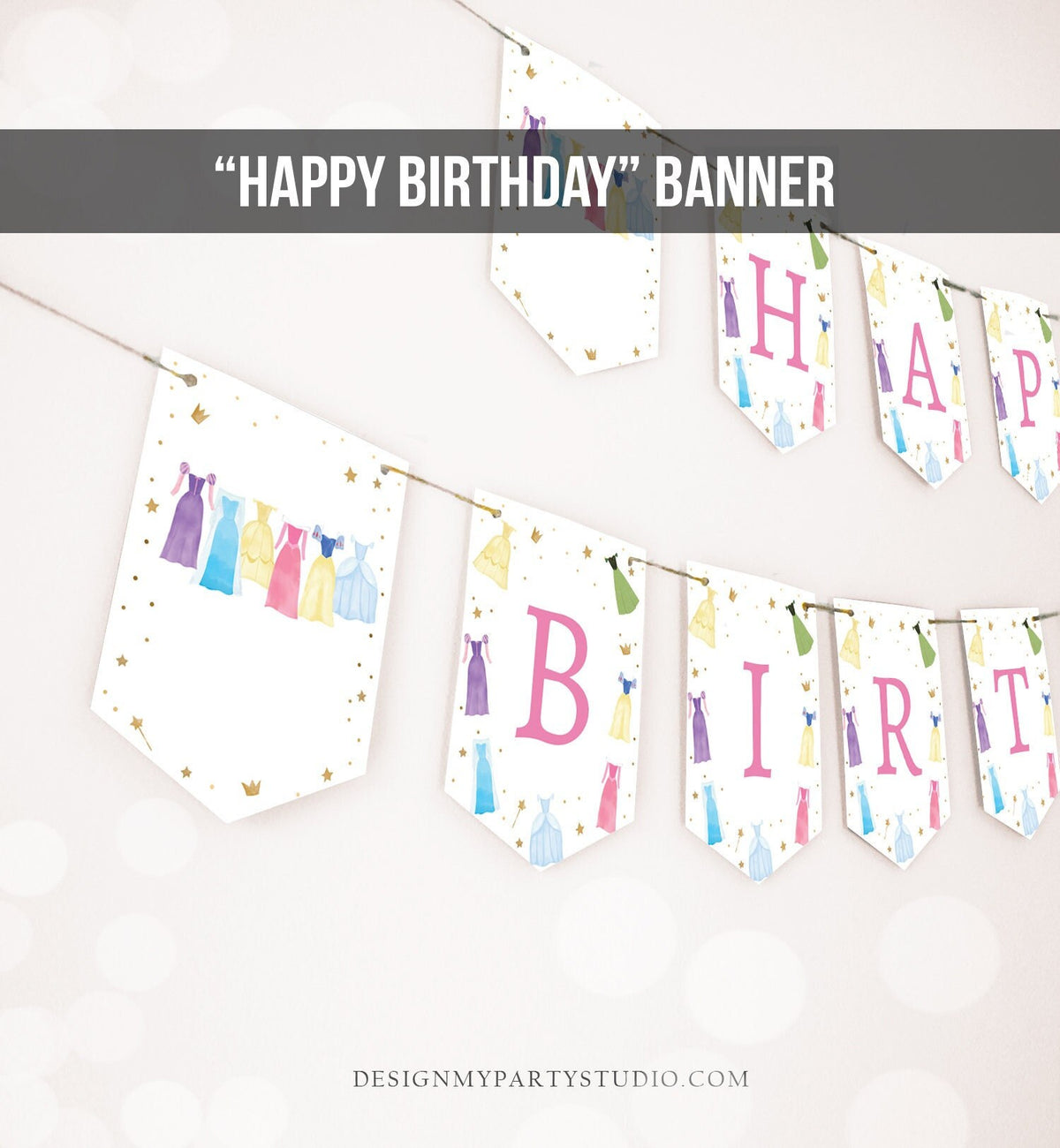 Happy Birthday Banner Unicorn Birthday Banner Magical Birthday Decorat -  Design My Party Studio