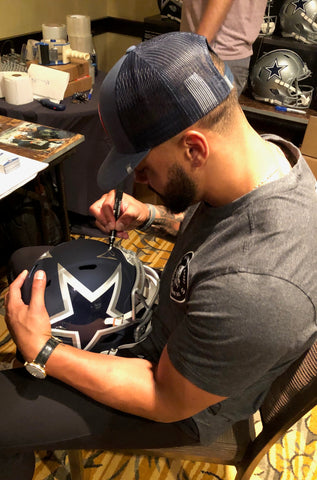 Dak Prescott Signing full size Amp helmet