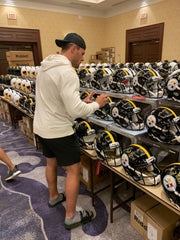 TJ Watt signing Pittsburgh Steelers Full Size Helmet