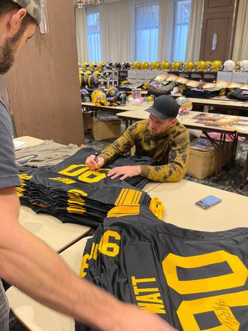 TJ Watt signing custom Steelers Jerseys