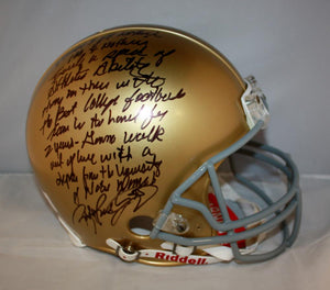 Rudy Ruettiger Autographed Notre Dame Helmet with Tunnel Story
