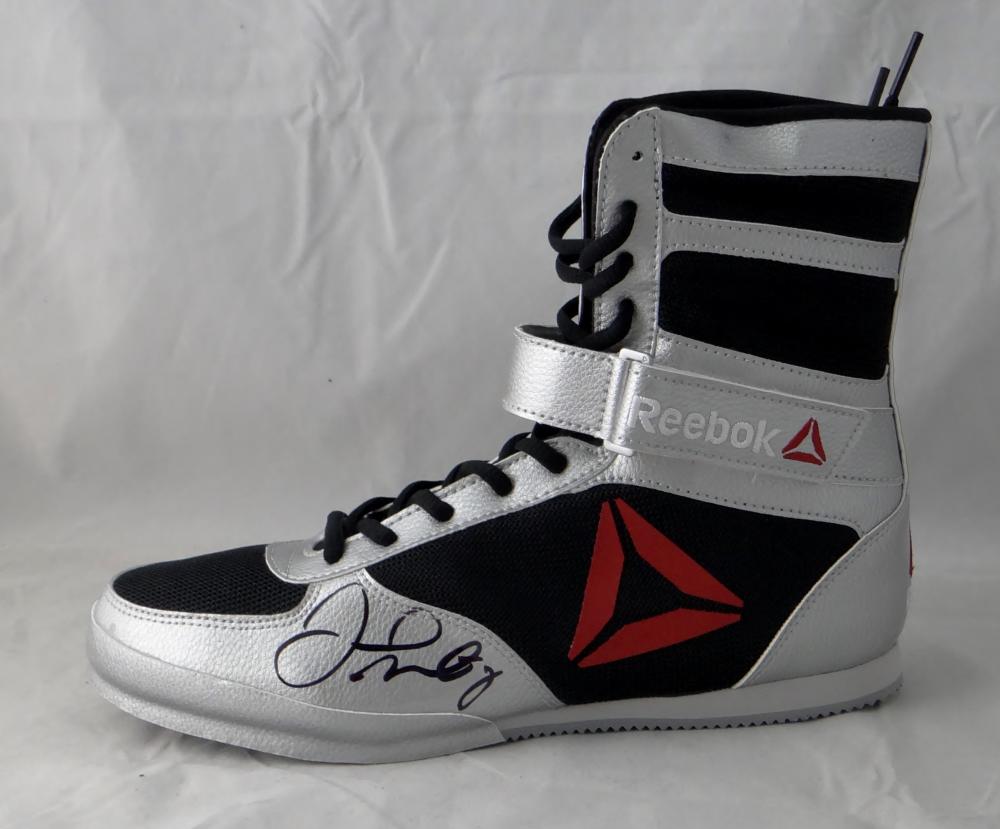 Floyd Mayweather Autographed Reebok Boxing Shoe Left Beckett BAS *Blac –  The Jersey Source