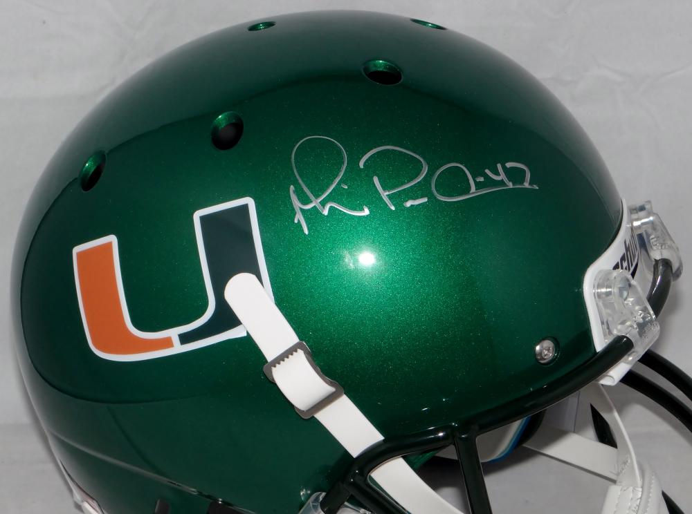 Michael Irvin Autographed Miami Hurricanes Full-Size Football Helmet - JSA  COA