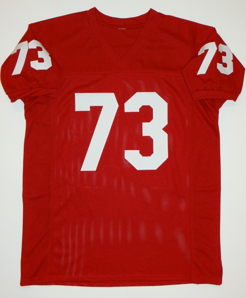 John Hannah Autographed Alabama (Crimson #73) Custom Jersey - JSA