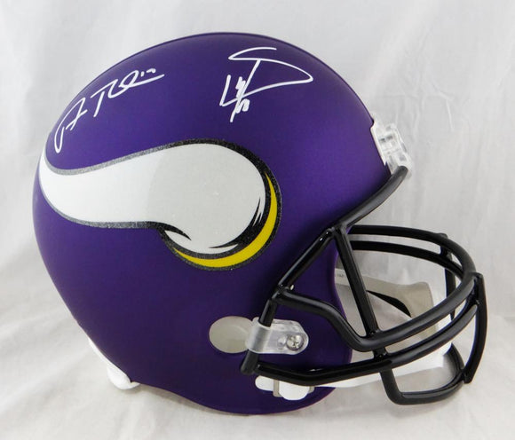 Adam Thielen & Stefon Diggs Signed Minnesota Vikings Full-Size Chrome Speed  Helmet (TSE COA)