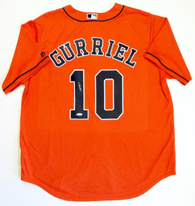 Yuli Gurriel Autographed Houston Astros Orange Majestic Jersey - Trist –  The Jersey Source