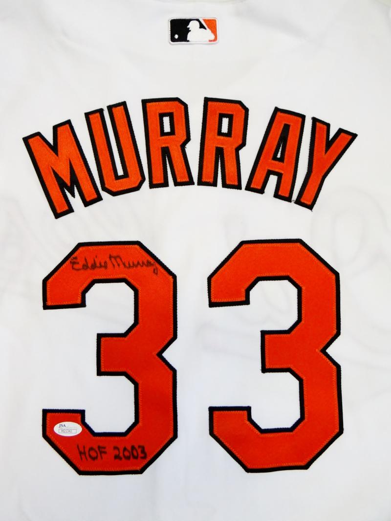 FRAMED Autographed/Signed EDDIE MURRAY 33x42 Baltimore Orange Jersey J –  Super Sports Center